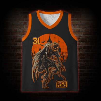Pumpkin Man Mesh Jersey Tank Top