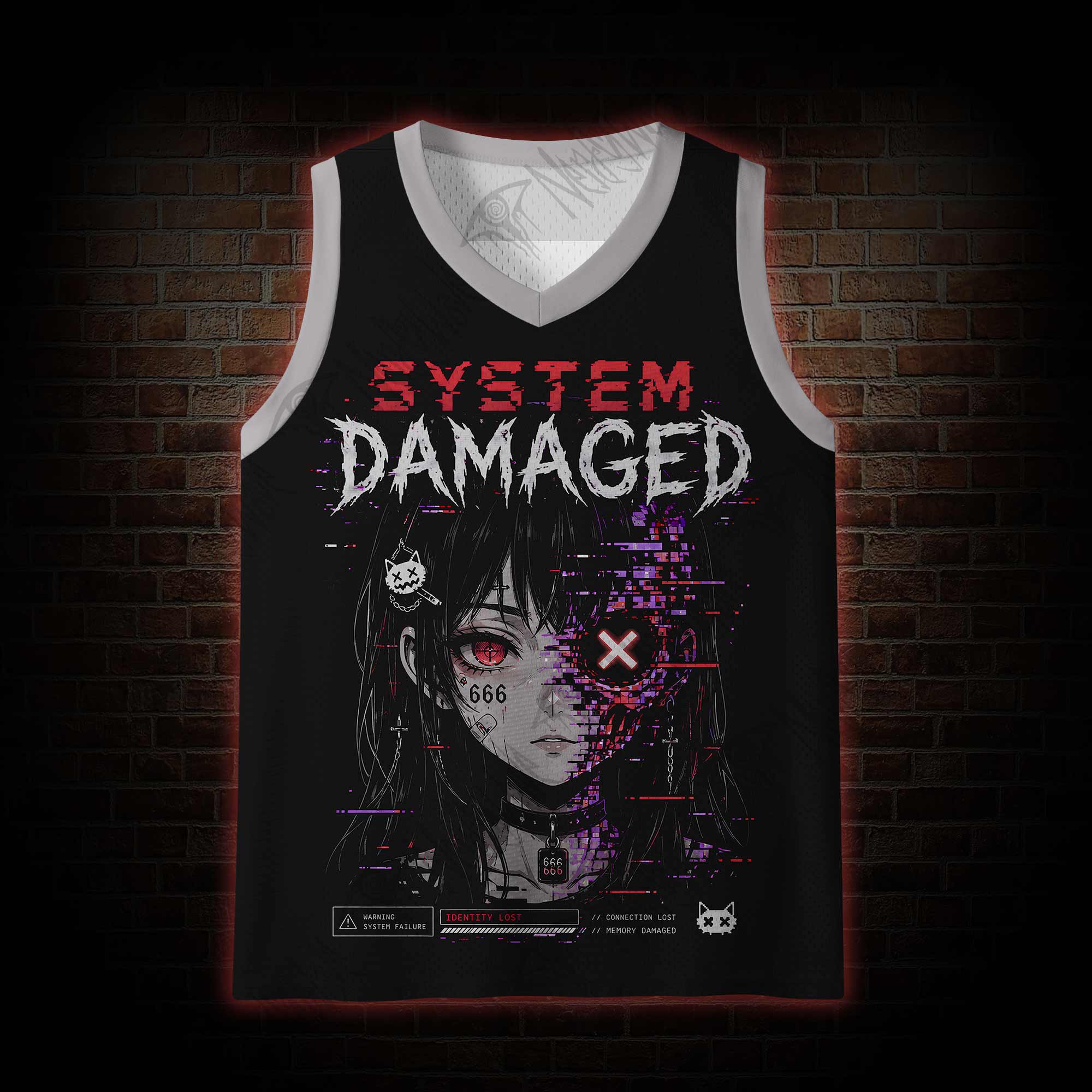 System Damage Mesh Jersey Tank Top