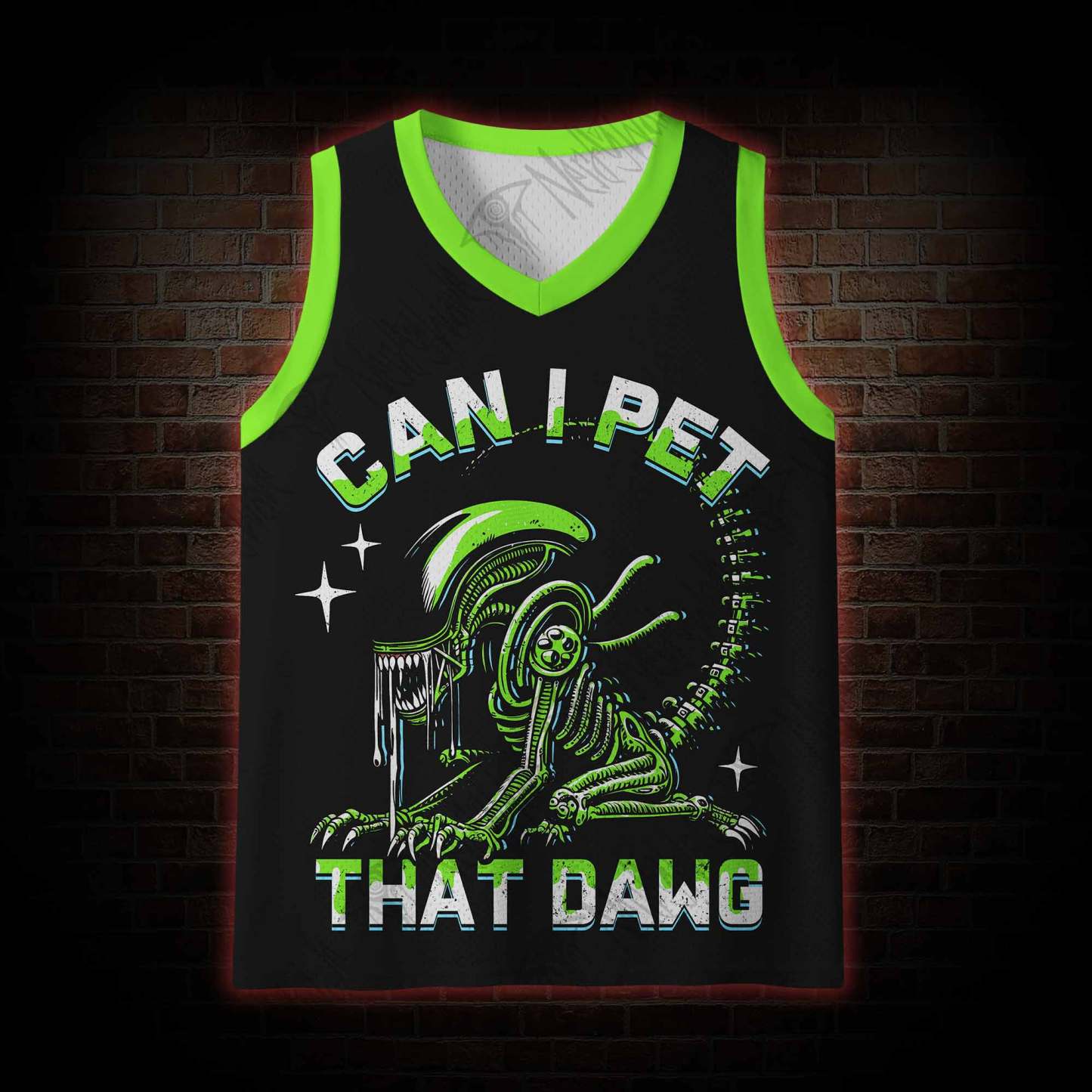 Can I Pet That Dawg Mesh Jersey Tank Top