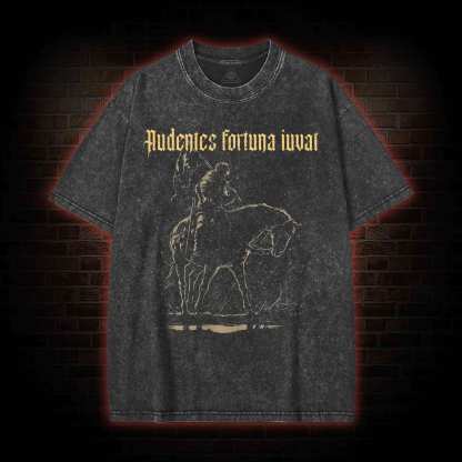 Audentes Fortuna Iuvat Washed T-shirt