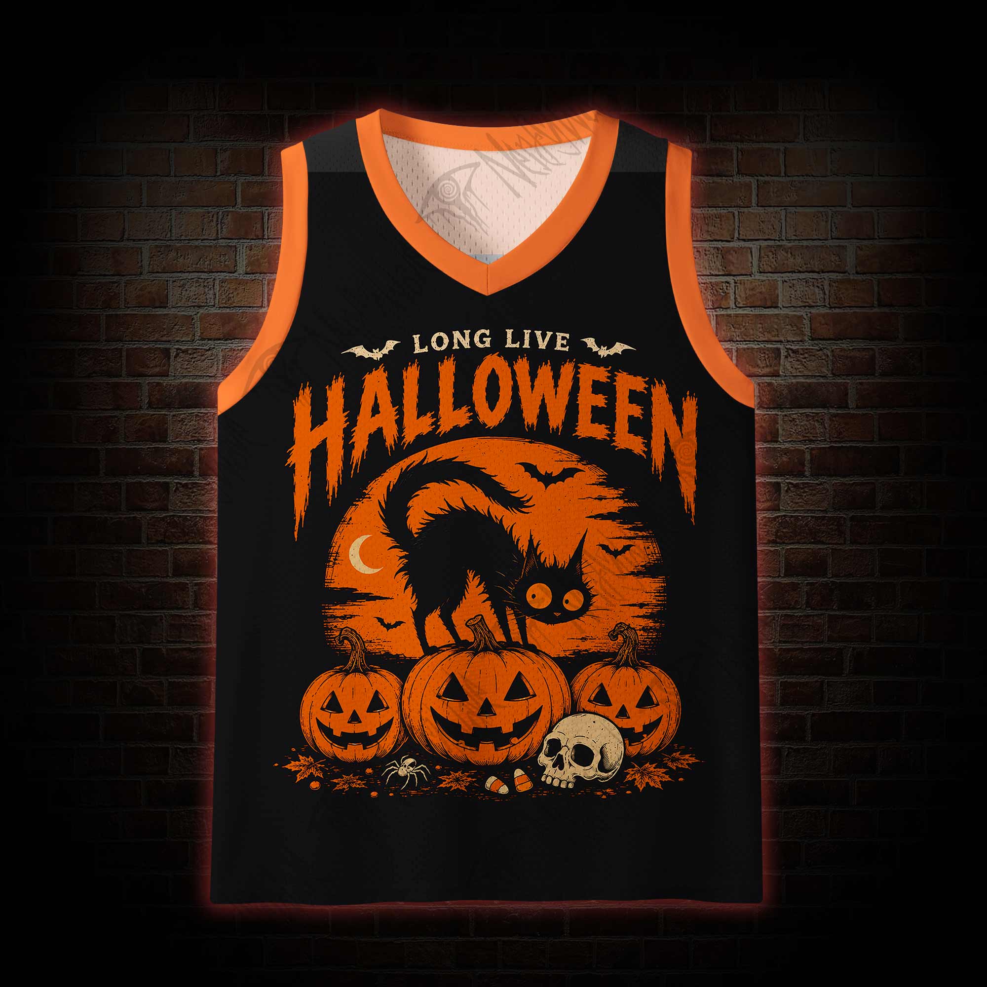 Long Live Halloween Mesh Jersey Tank Top