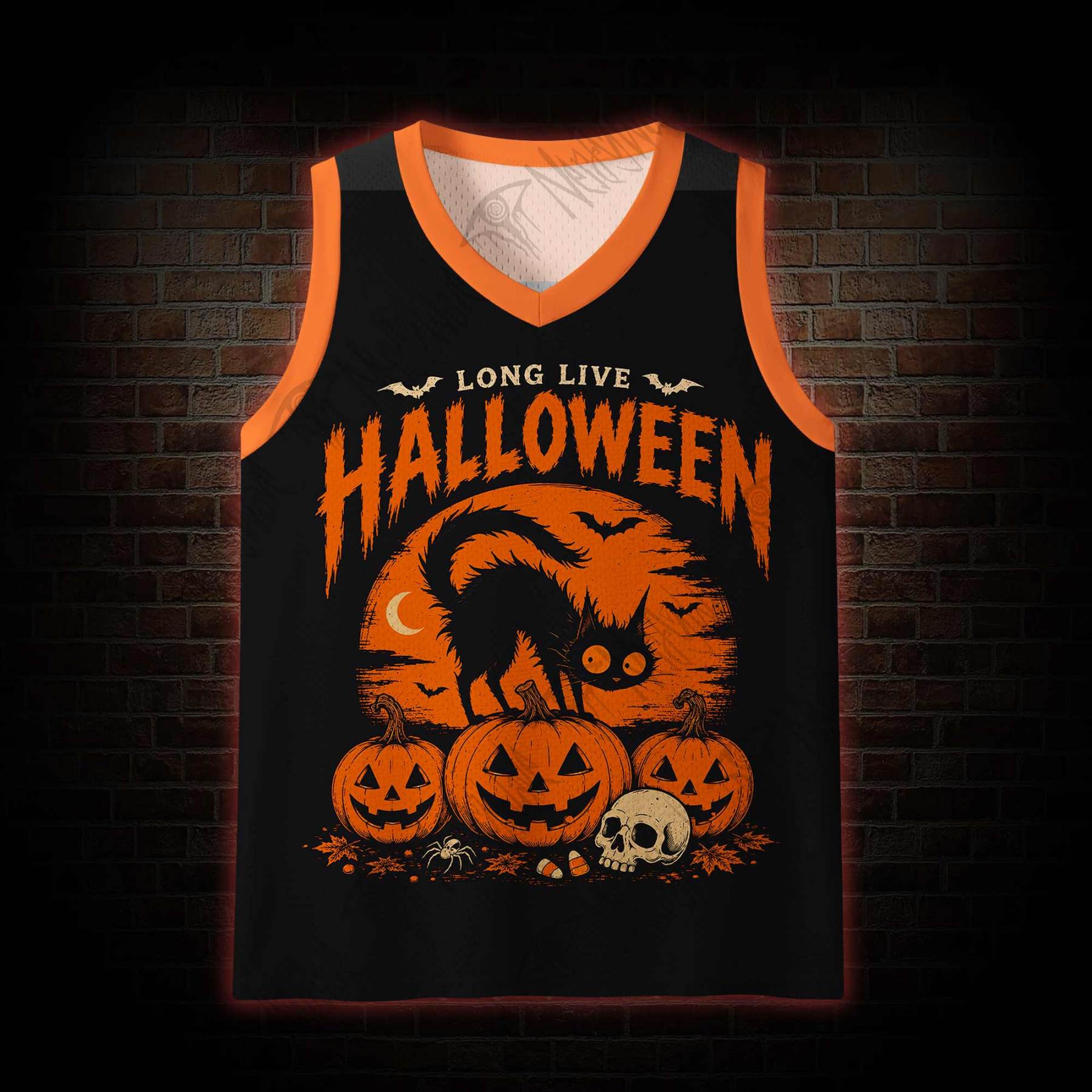 Long Live Halloween Mesh Jersey Tank Top