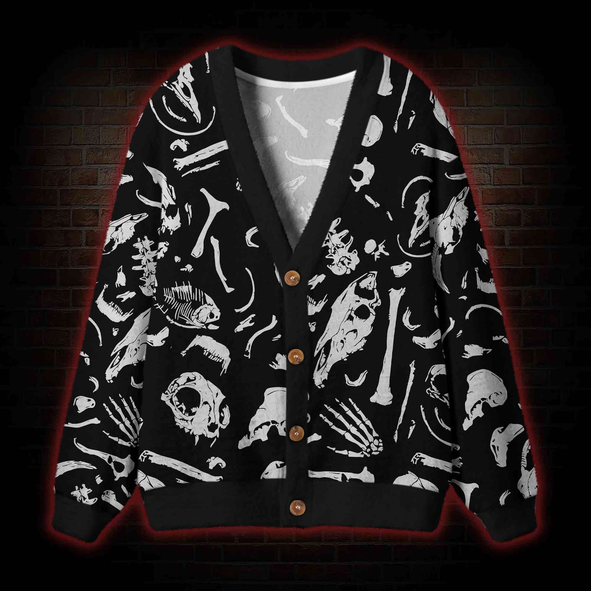 Dinosaur Fossils Cardigan Sweater