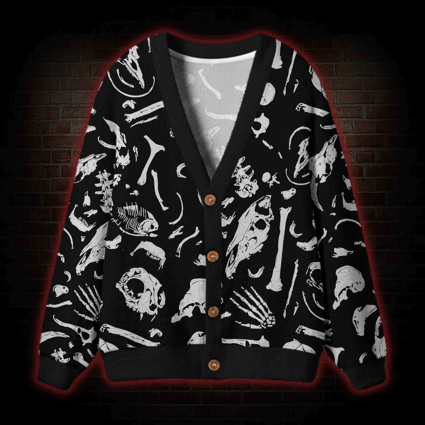 Dinosaur Fossils Cardigan Sweater