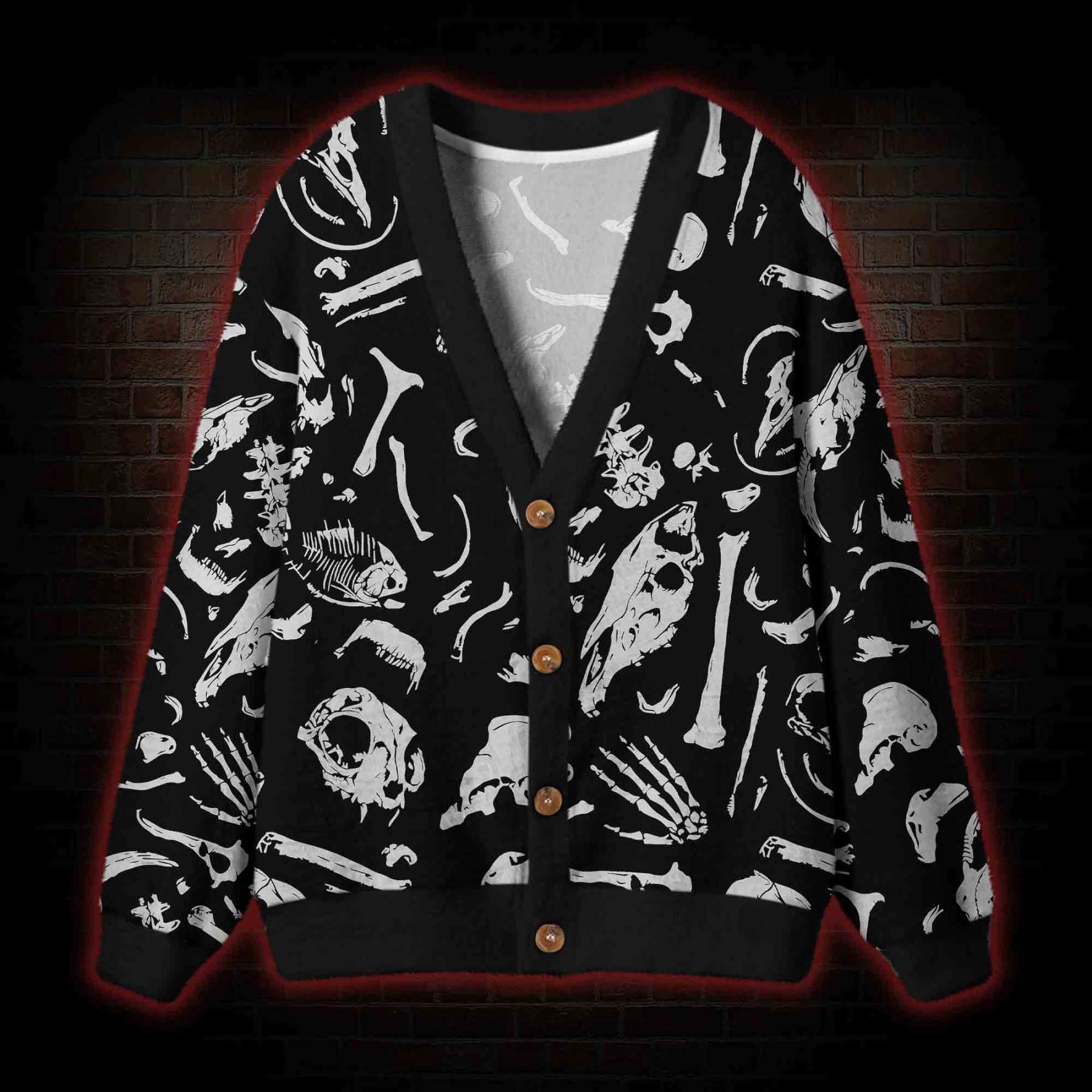 Dinosaur Fossils Cardigan Sweater