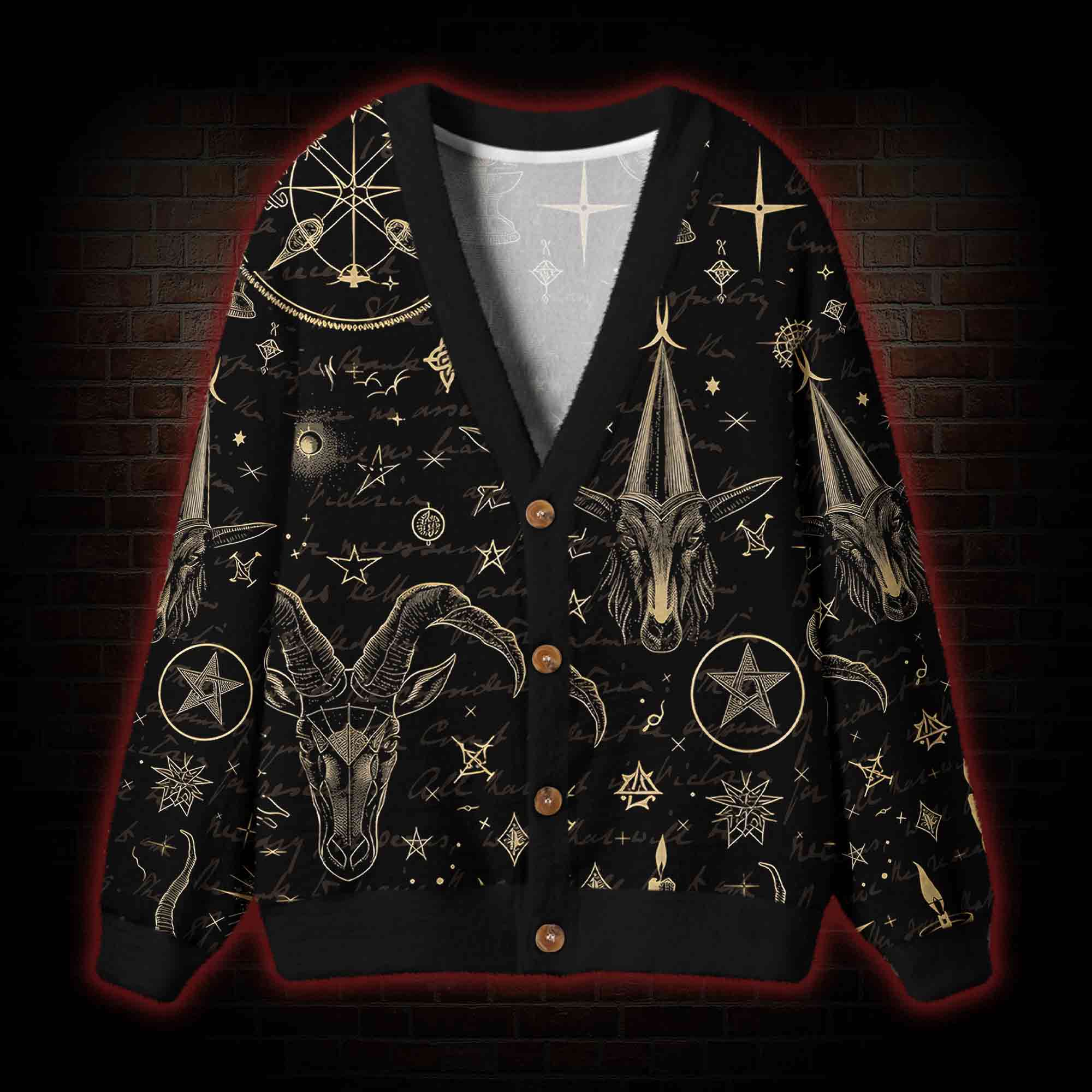 Baphomet Cardigan Sweater