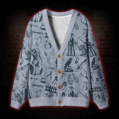 Black Death Cardigan Sweater
