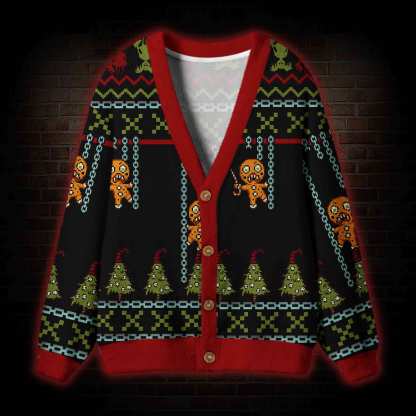 Merry Krampus Cardigan Sweater