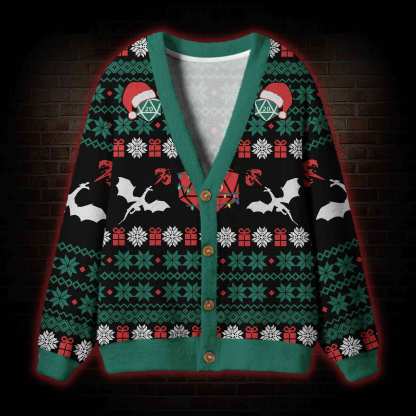 Roll for Holiday Cheer! Cardigan Sweater