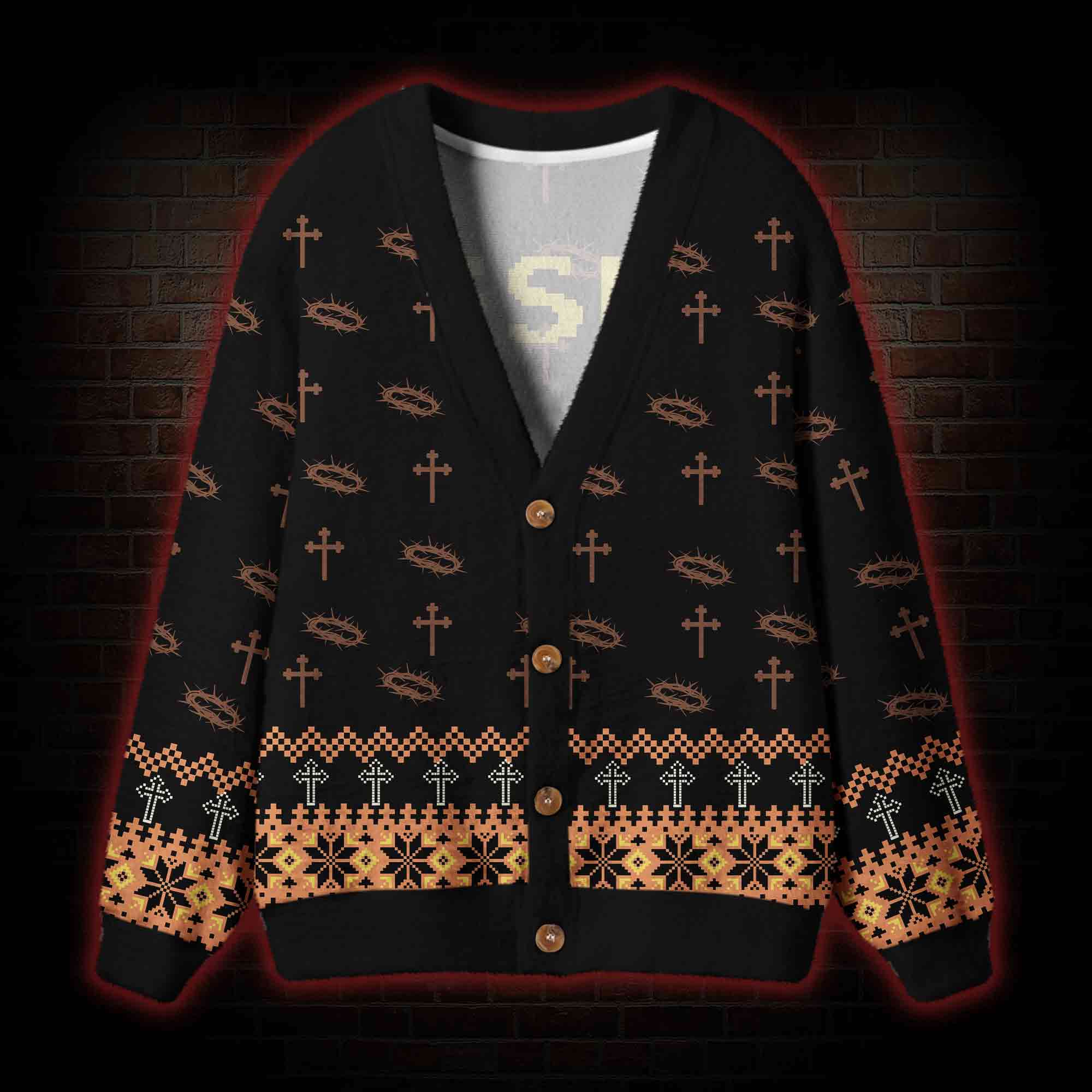 Jesus Has Your Back Cardigan Sweater
