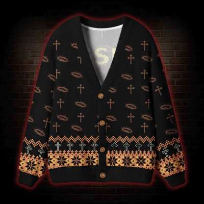 Jesus Has Your Back Cardigan Sweater