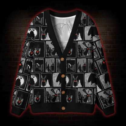 Mothman at Night Cardigan Sweater