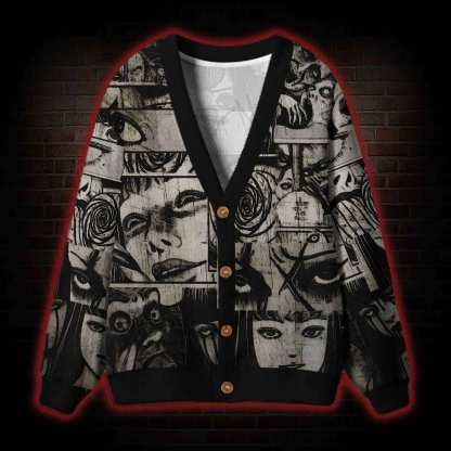 Eyes of Horror Cardigan Sweater