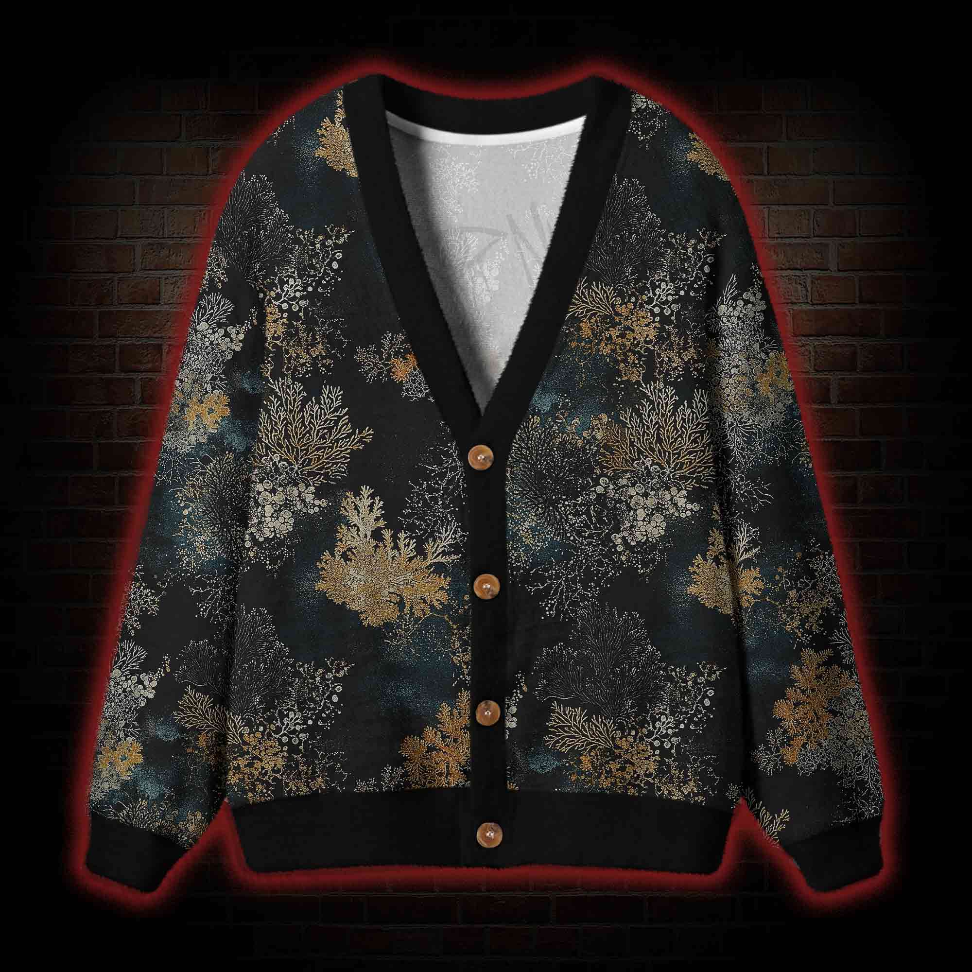 Overlooking the Dark Forest Cardigan Sweater