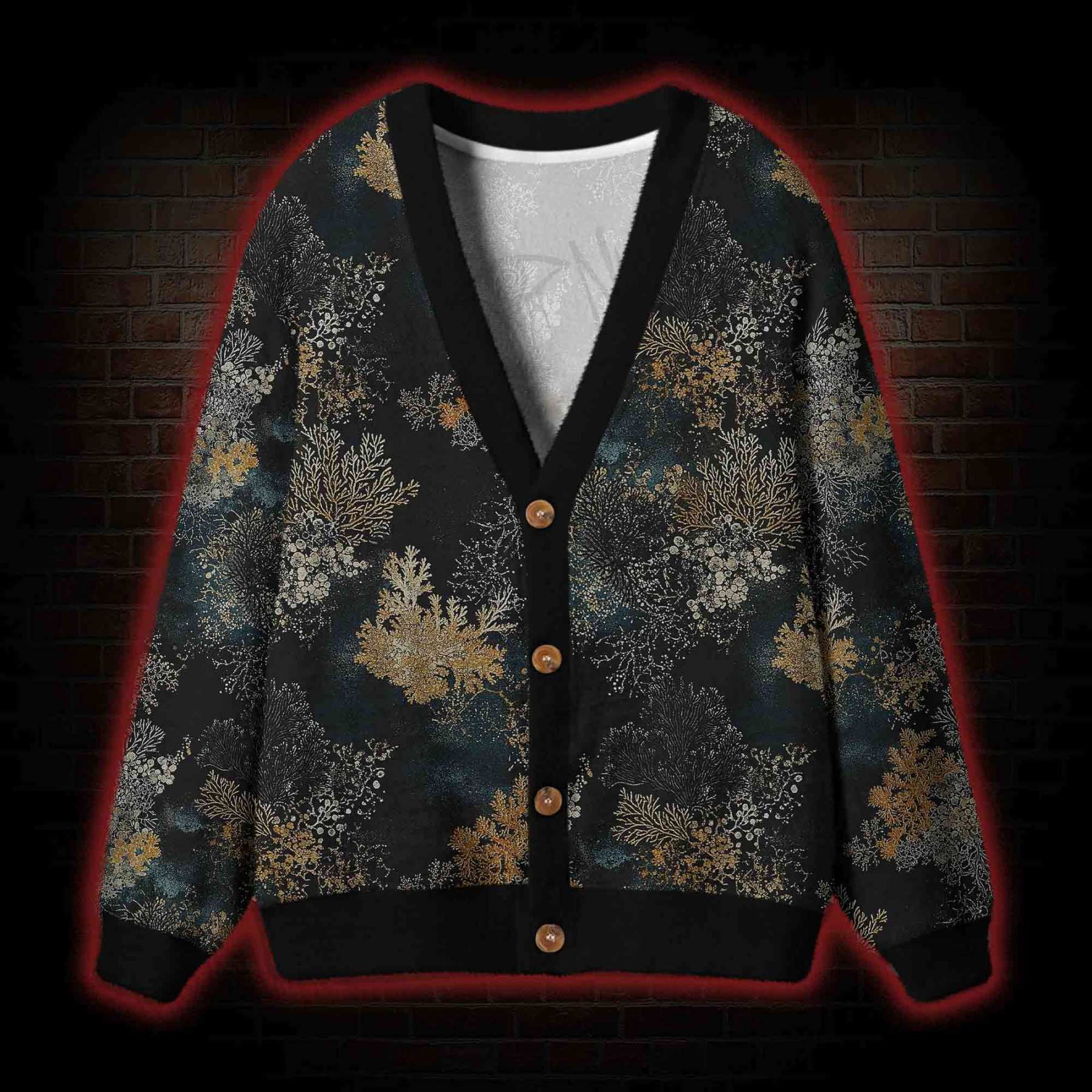 Overlooking the Dark Forest Cardigan Sweater