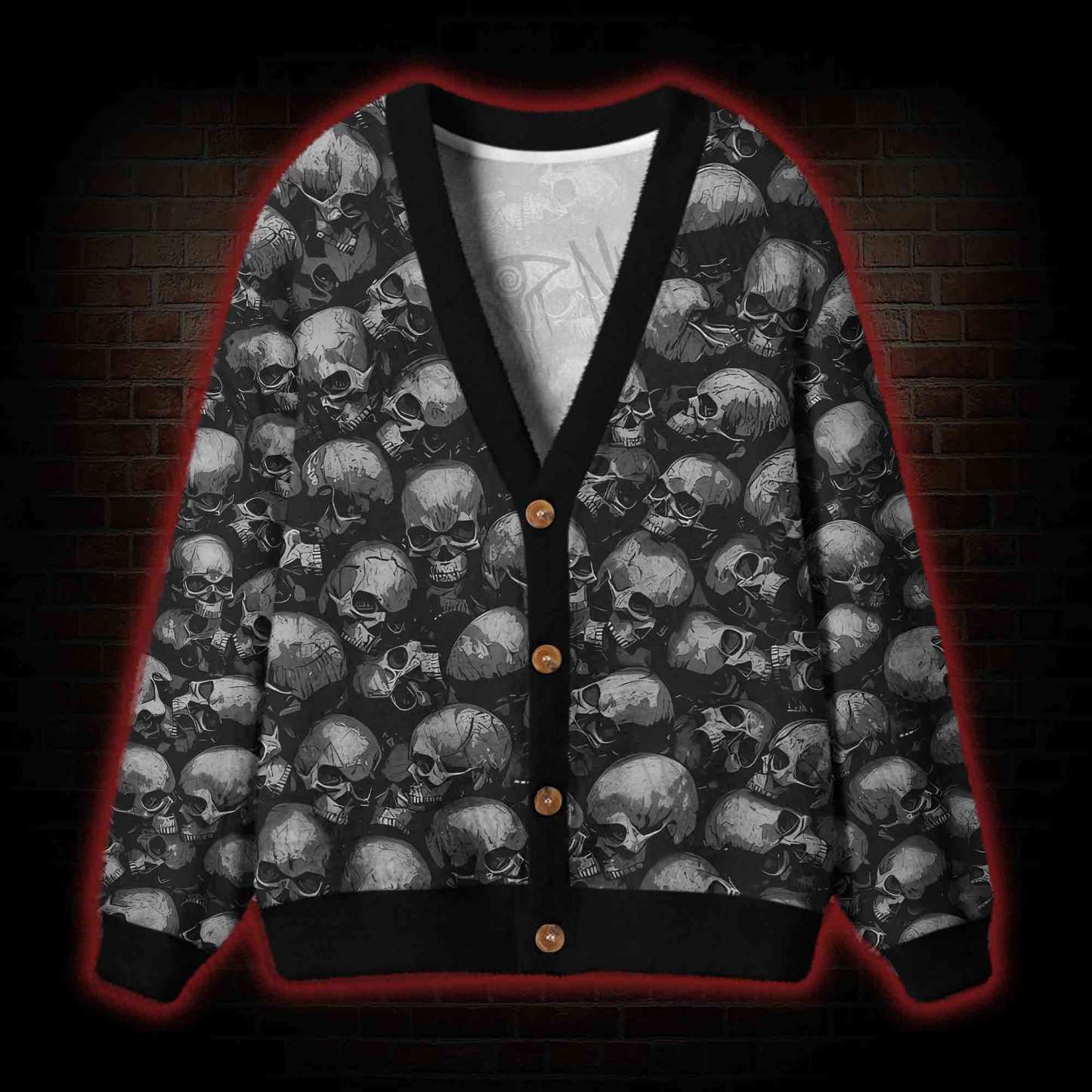 Skulls Cardigan Sweater