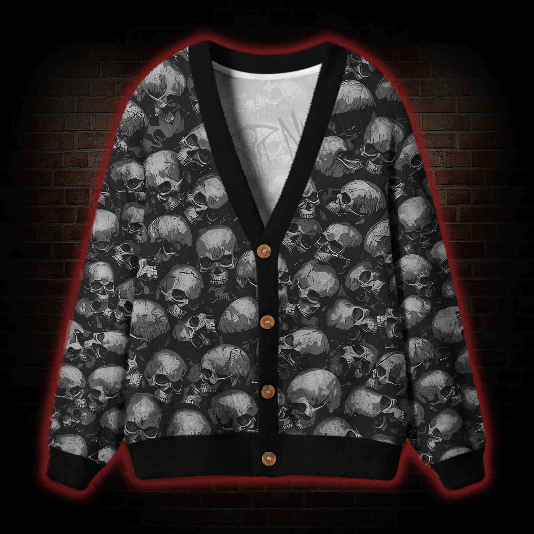 Skulls Cardigan Sweater