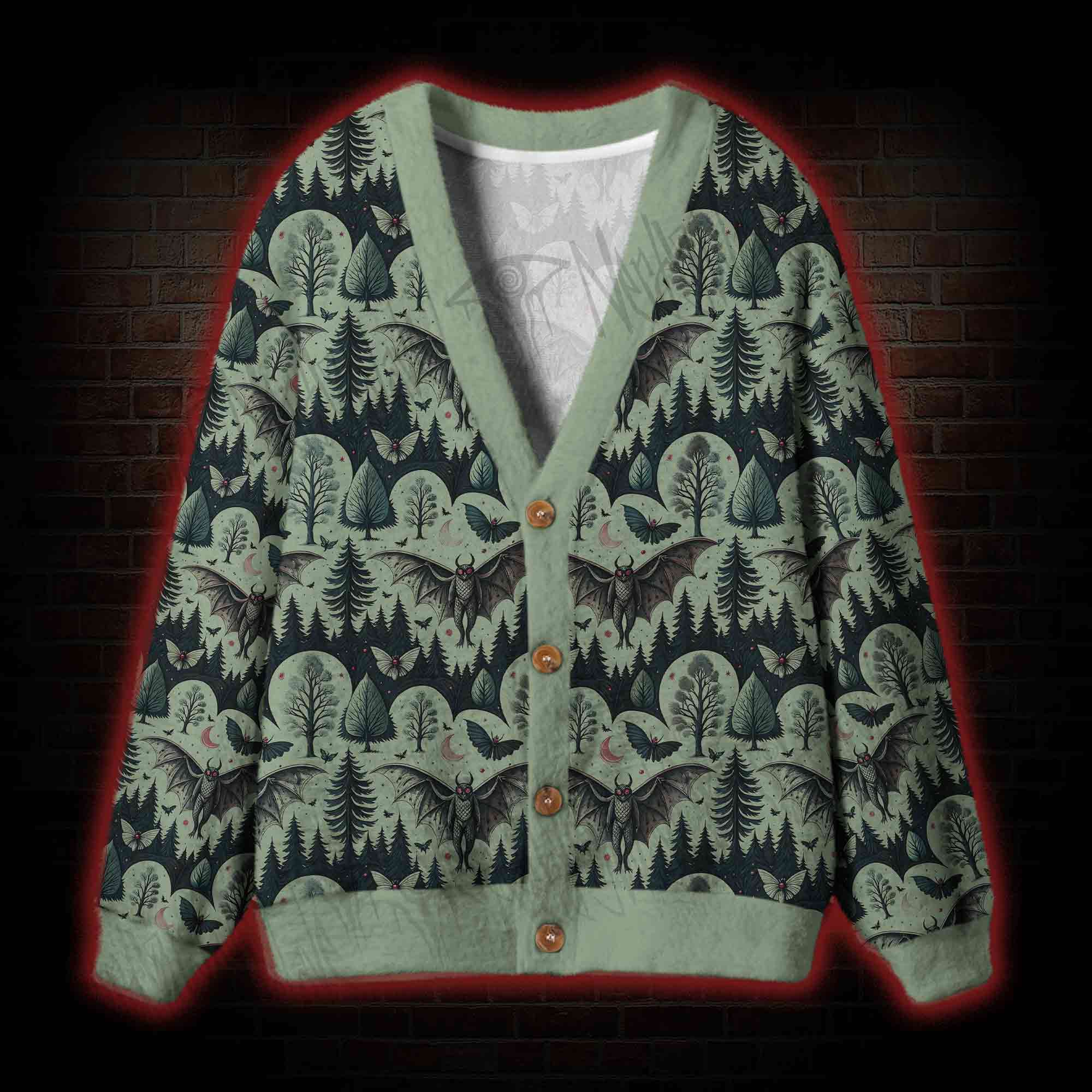 Home of the Mothman Cardigan Sweater
