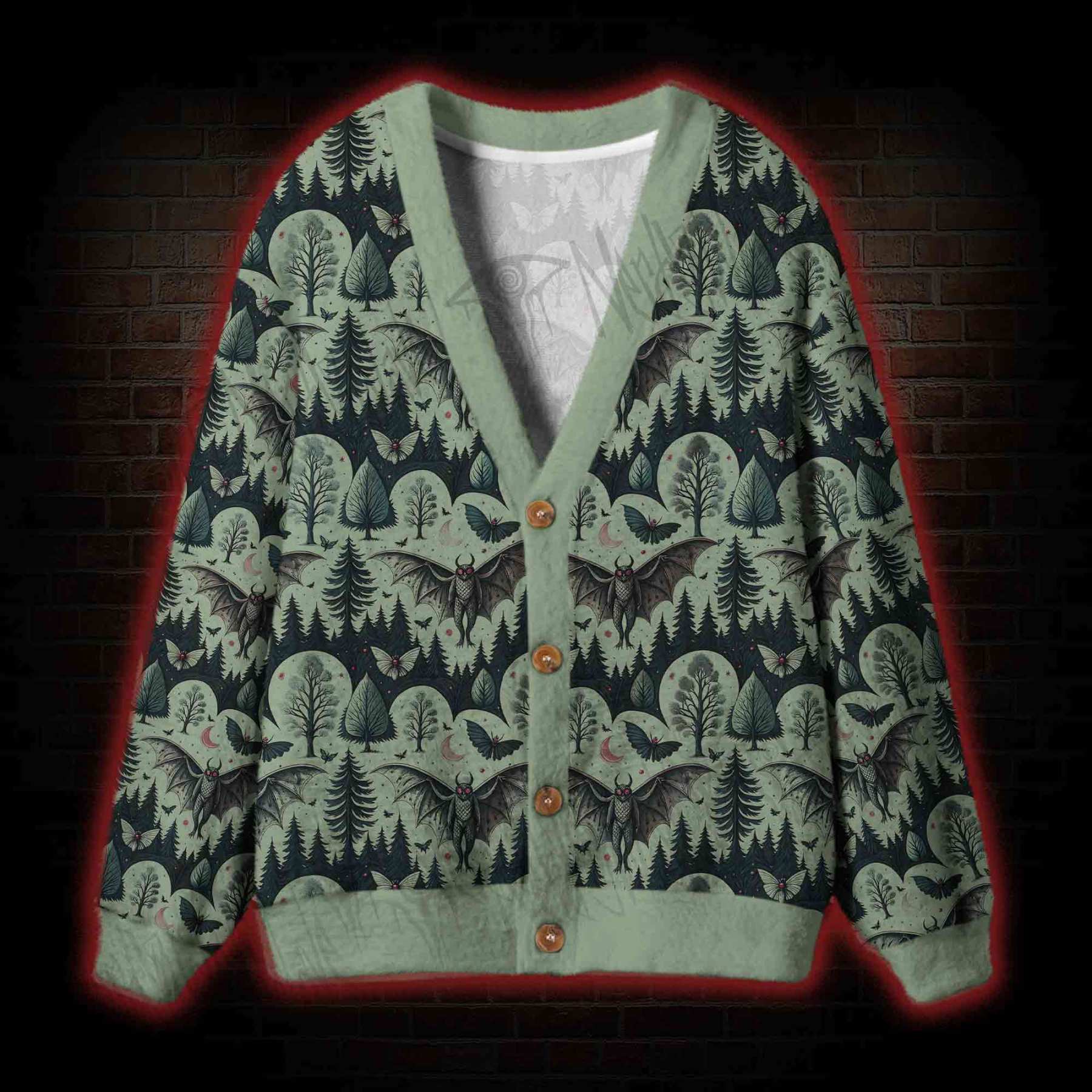 Home of the Mothman Cardigan Sweater