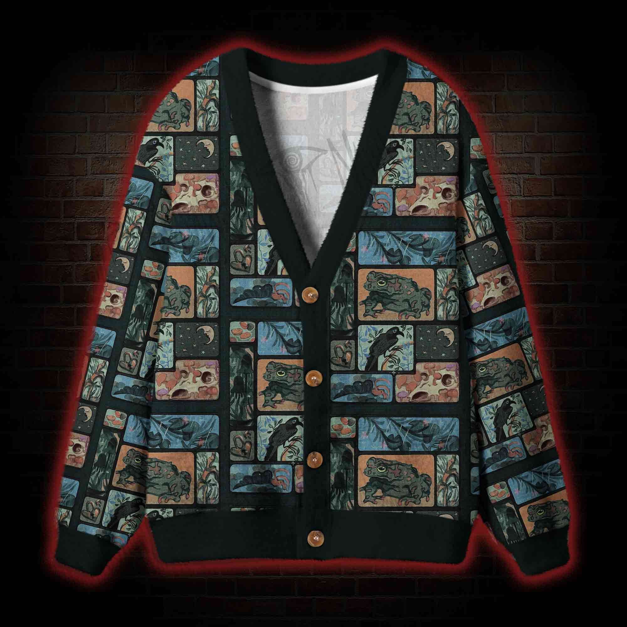 Frogs and Crows Cardigan Sweater