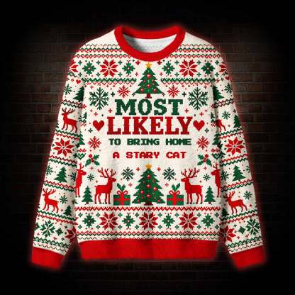 Personalized Christmas Most Likely to Ugly Sweatshirts