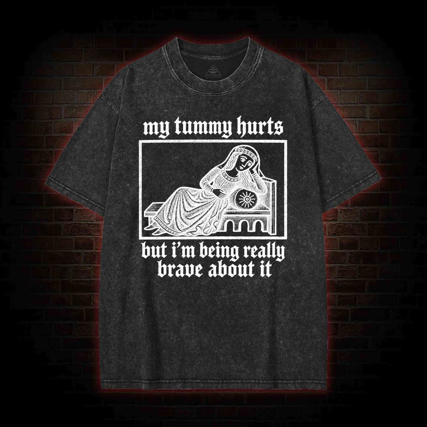 My Tummy Hurts Washed T-shirt