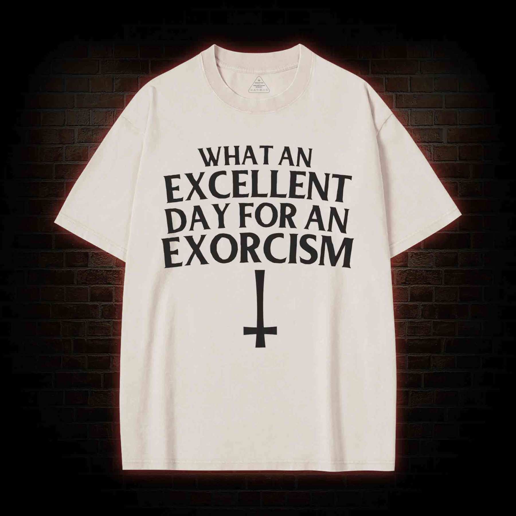 What an Excellent Day for an Exorcism Washed T-shirt