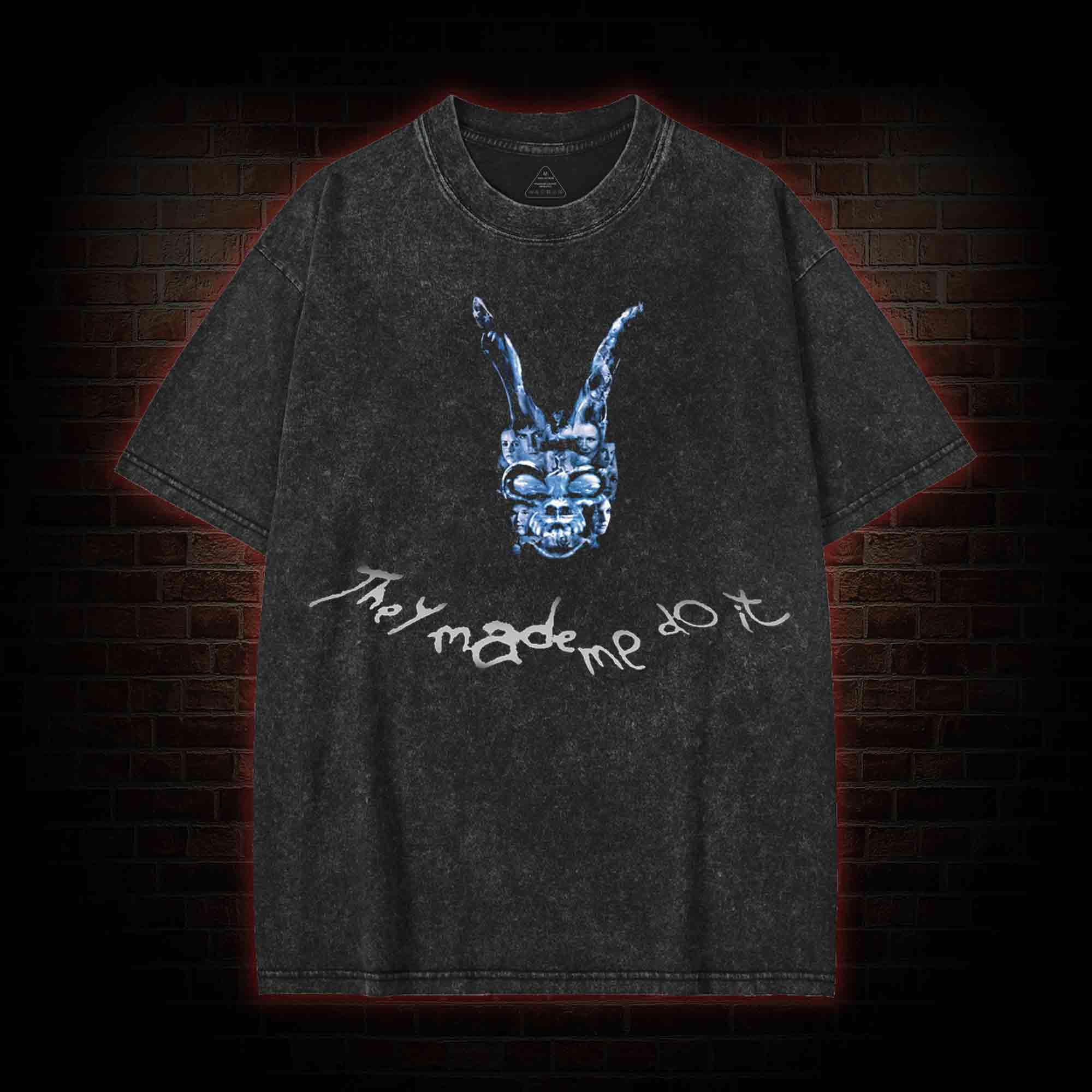 They Made Me do it Washed T-shirt