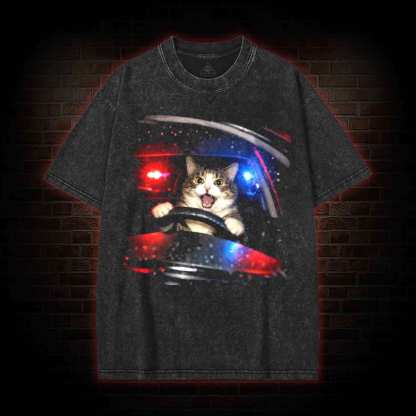Cat Memes Washed T-shirt
