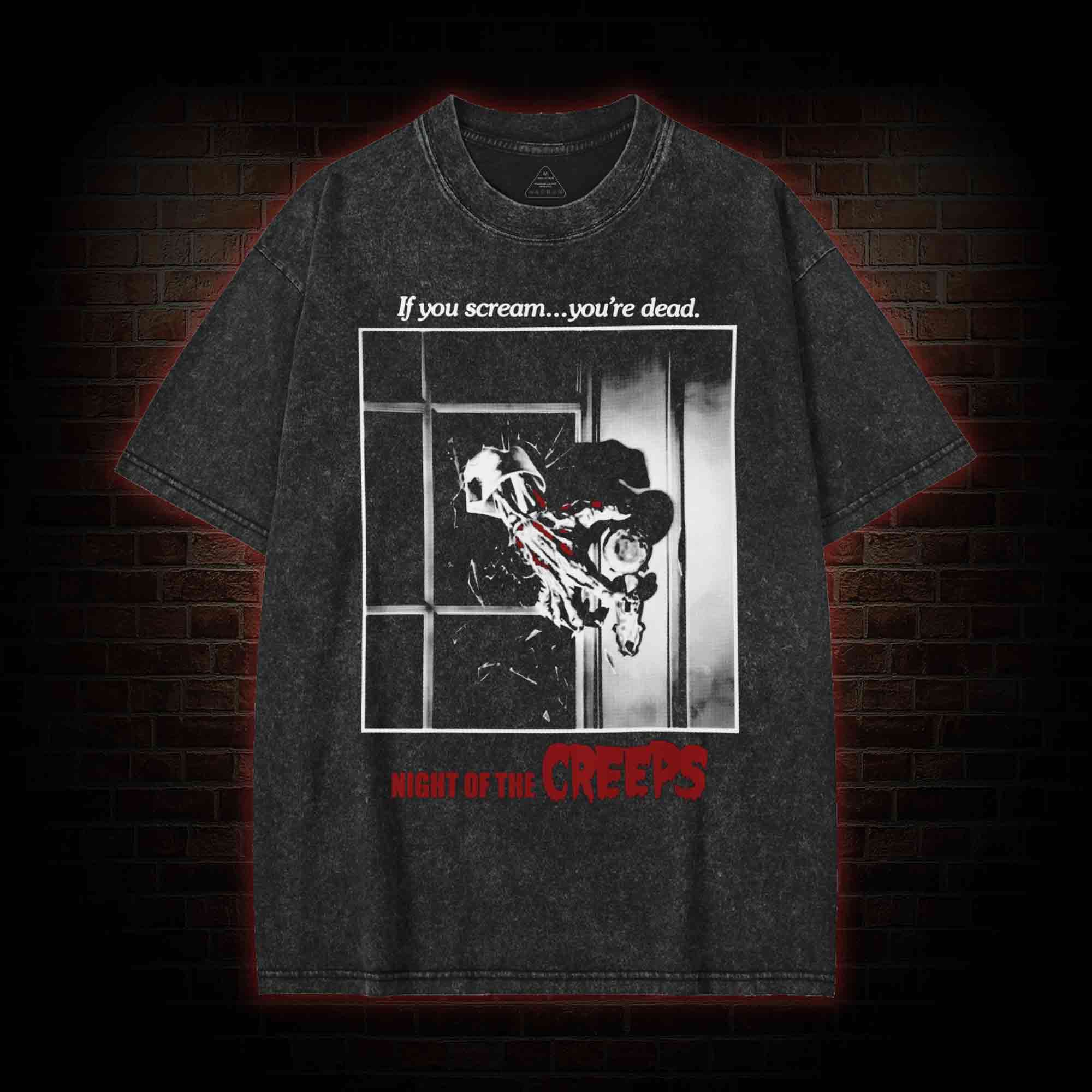 If You Scream You Die Washed T-shirt