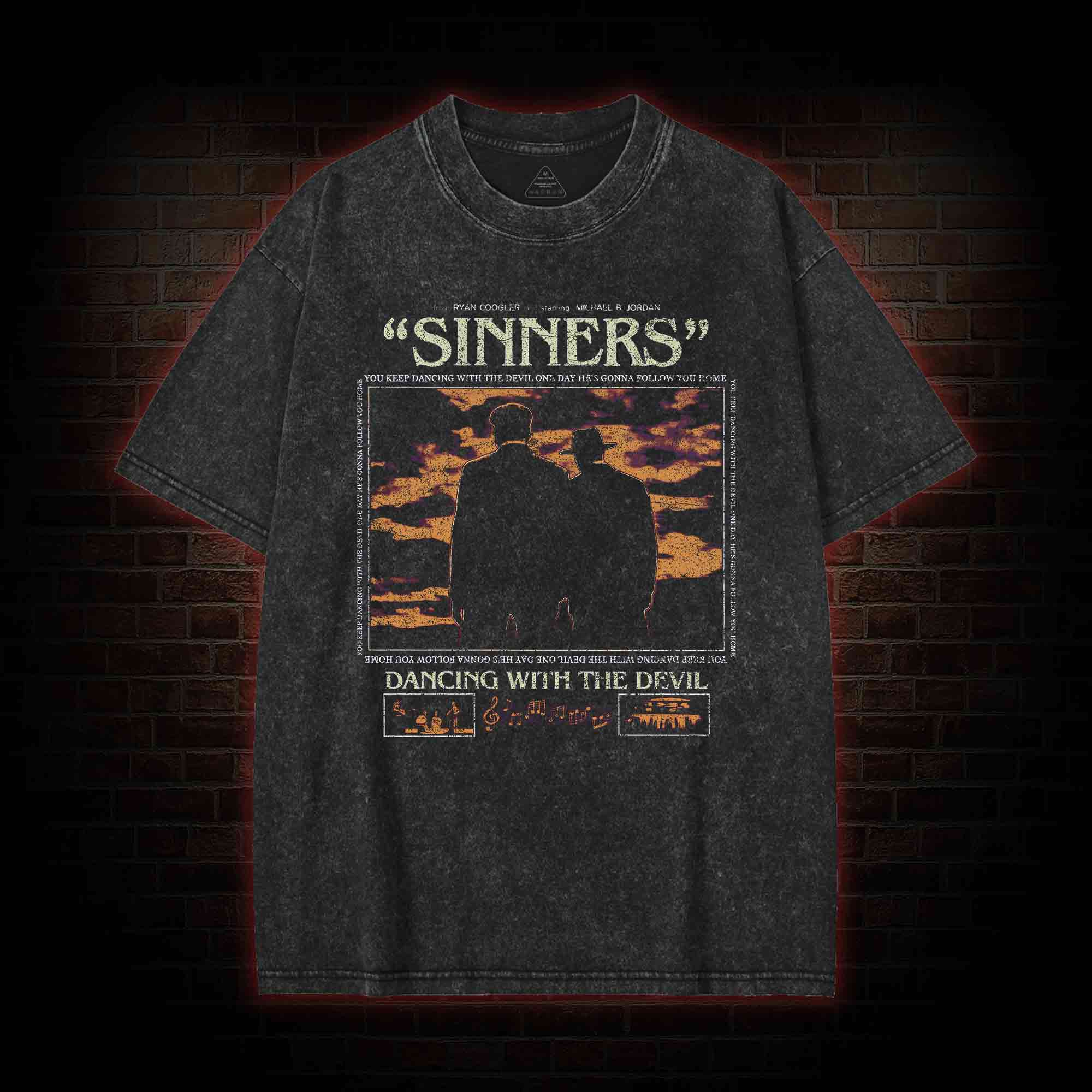 You've been Dancing with the Devil All Along Washed T-shirt