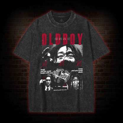 Laugh and the World Laughs with You Washed T-shirt