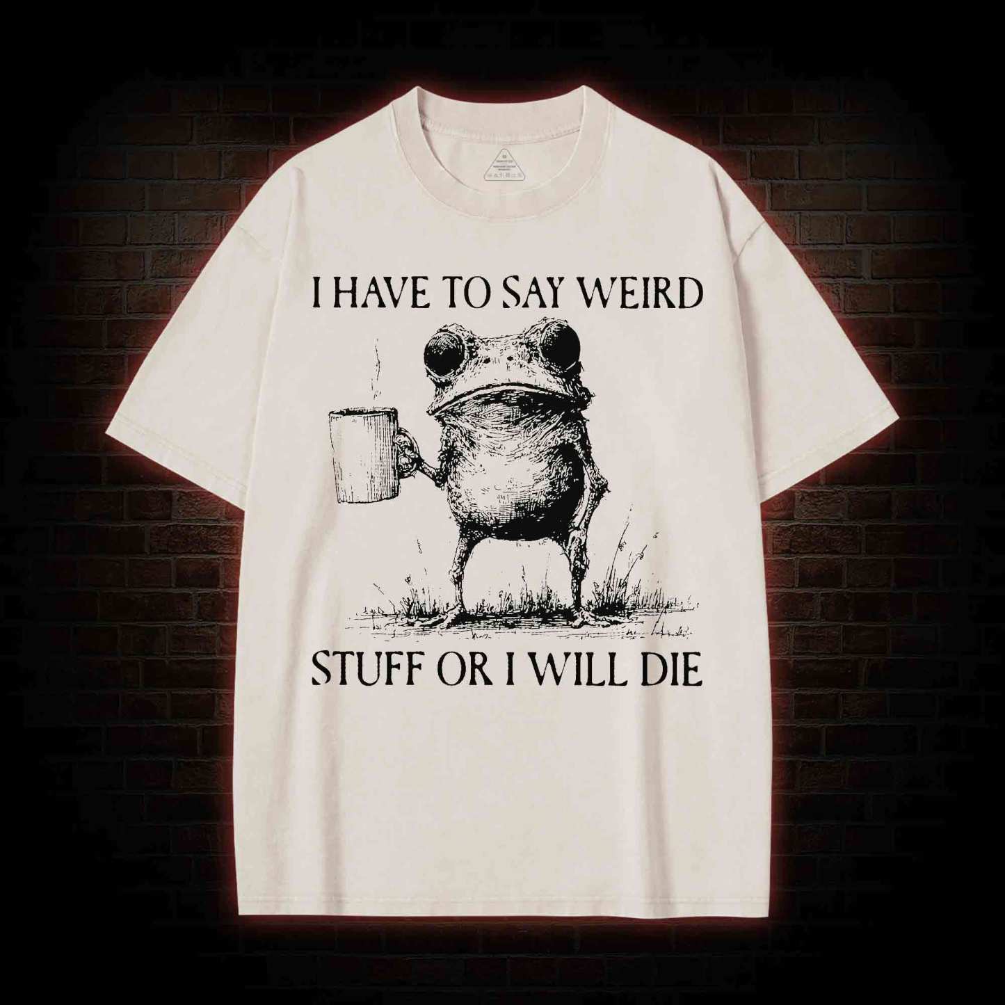 I Have to Say Weird Stuff or I will Die Washed T-shirt