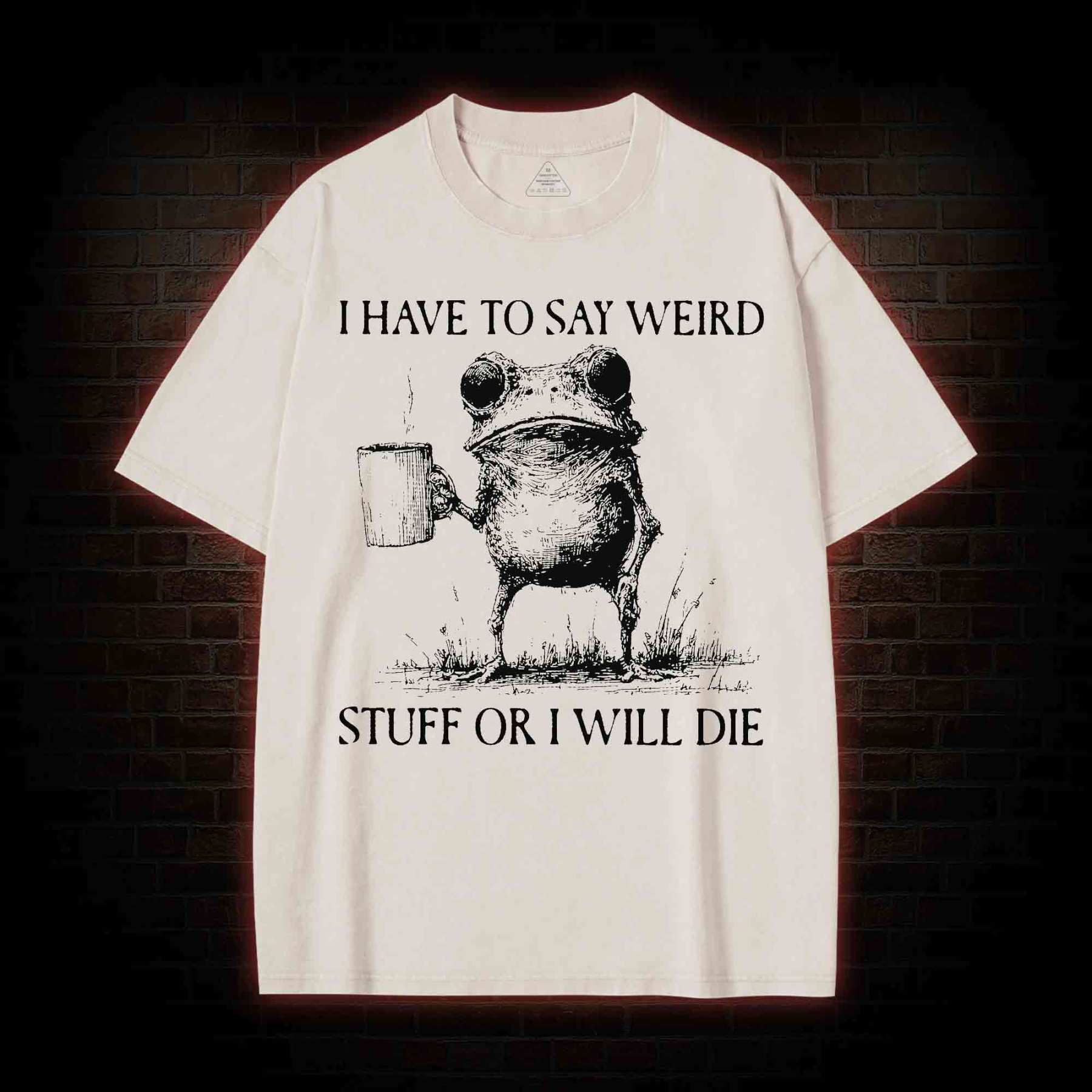 I Have to Say Weird Stuff or I will Die Washed T-shirt