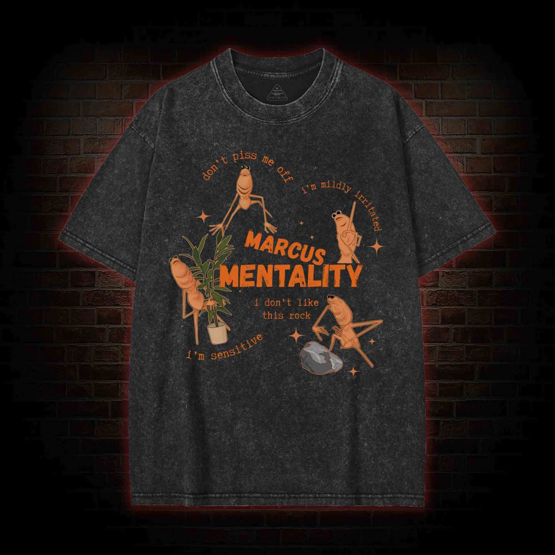 Marcus the Worm Washed T-shirt