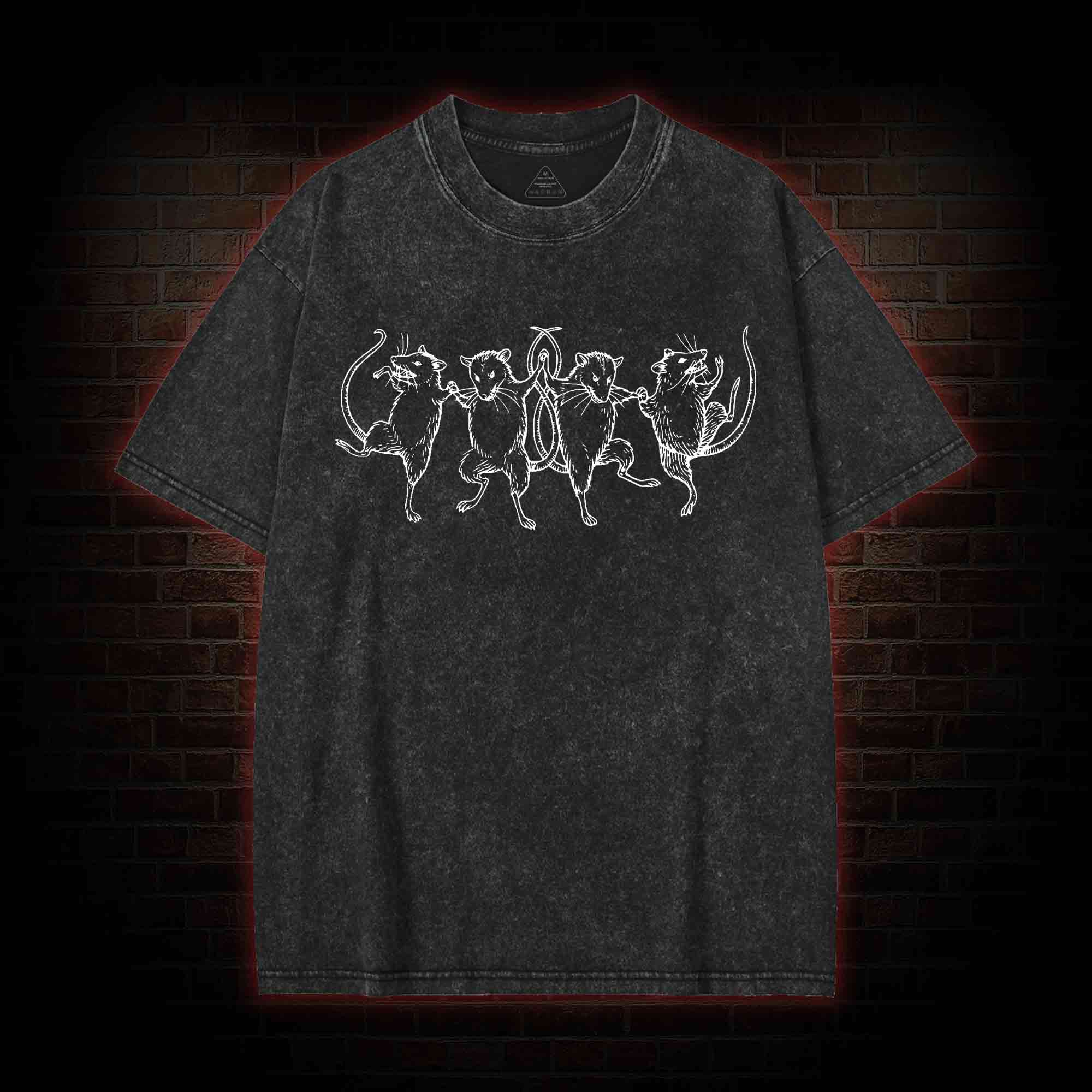 Dancing Rats Washed T-shirt