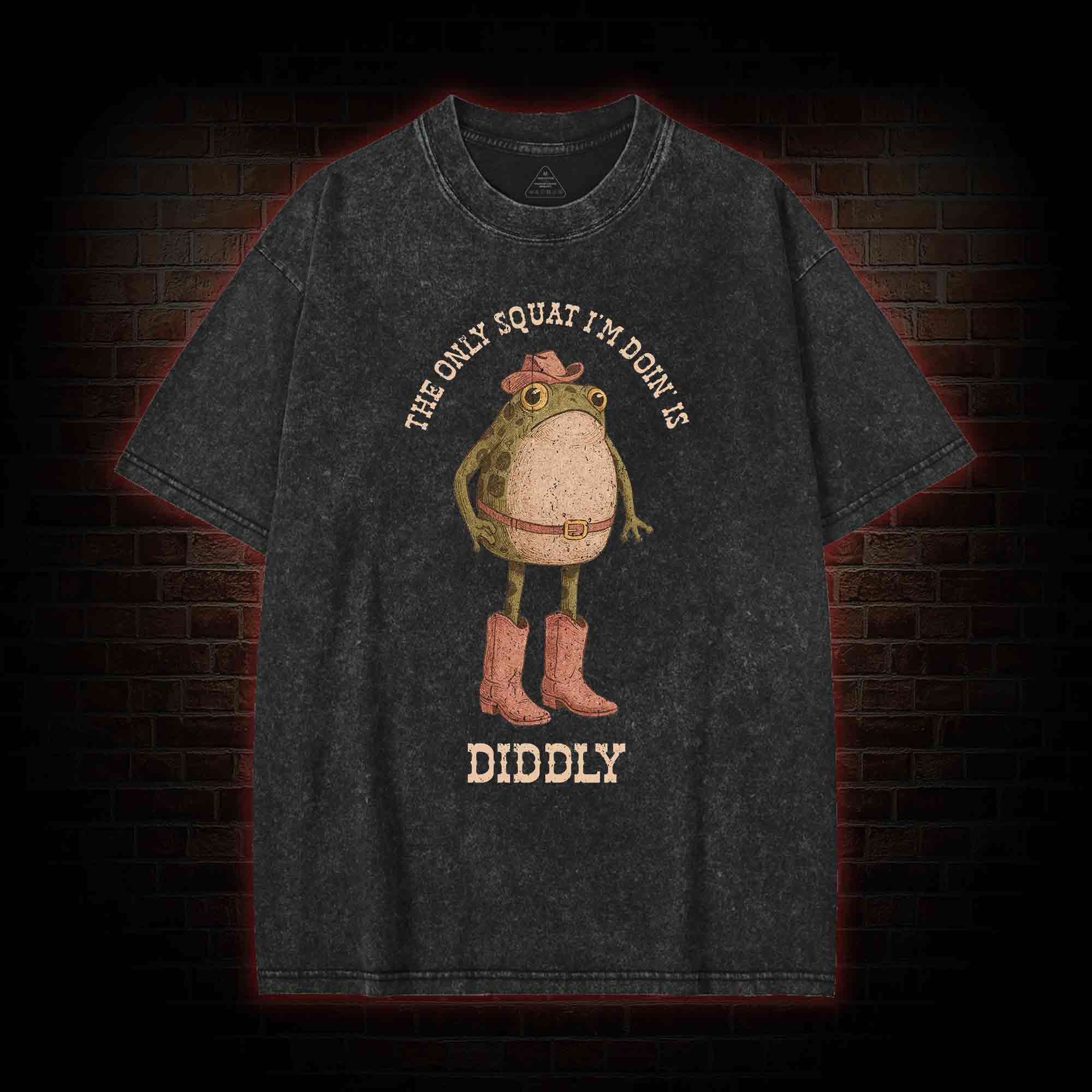 The Only Squat I'm Doin' is Diddly Washed T-shirt