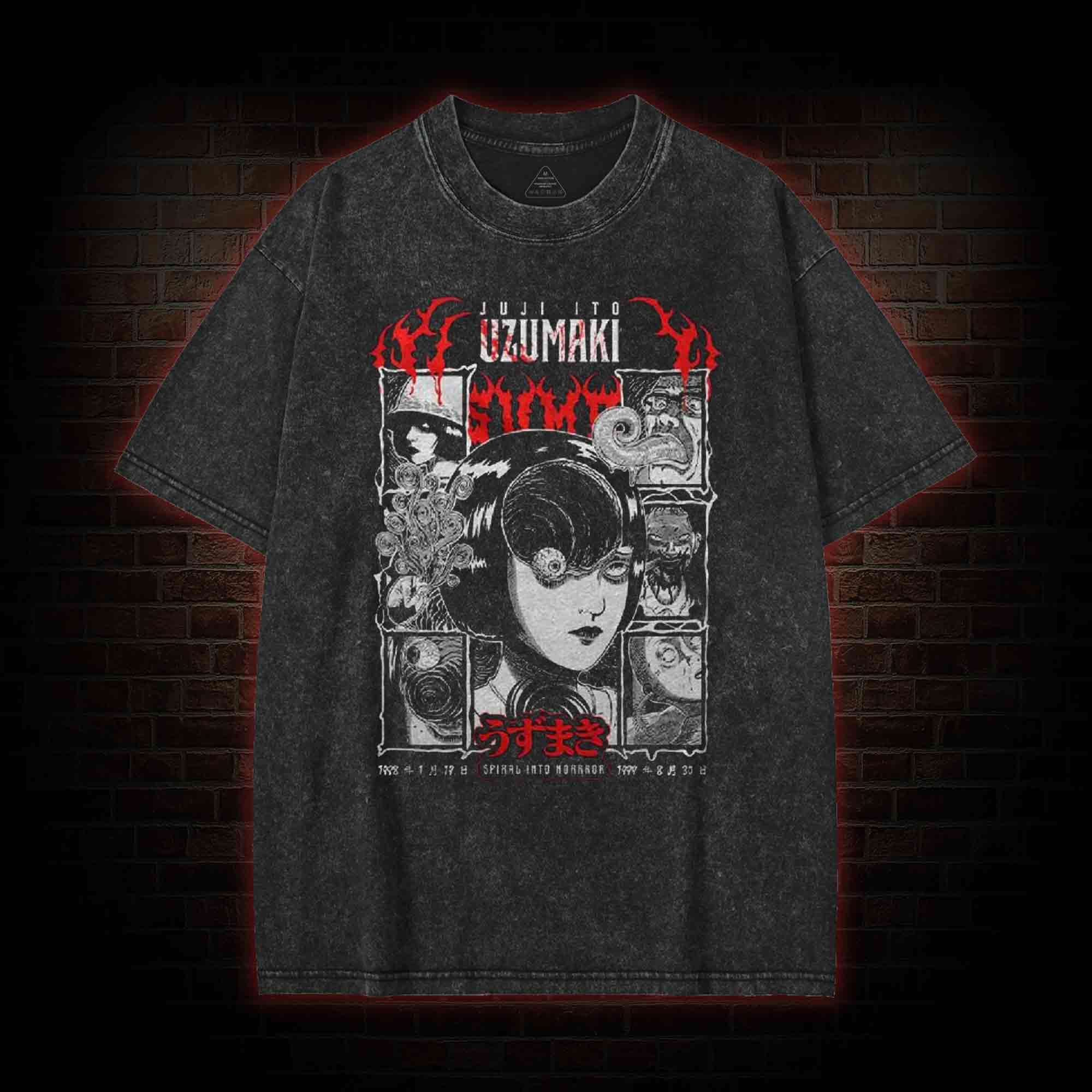 Spiral into Horror Washed T-shirt