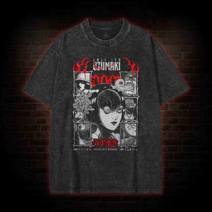 Spiral into Horror Washed T-shirt