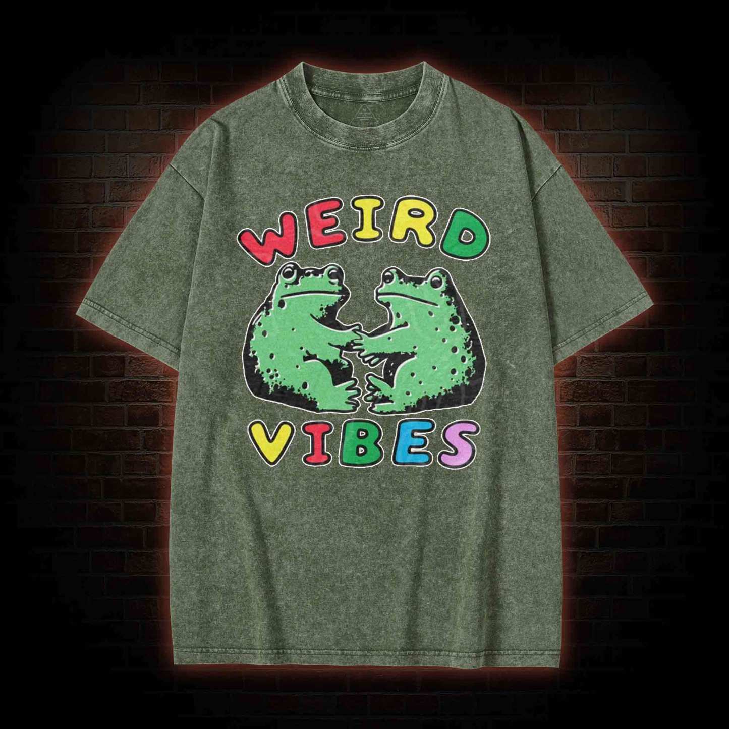 Funny Frog Cottagecore Washed T-shirt