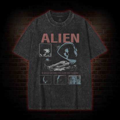 No One can Hear You Scream Washed T-shirt