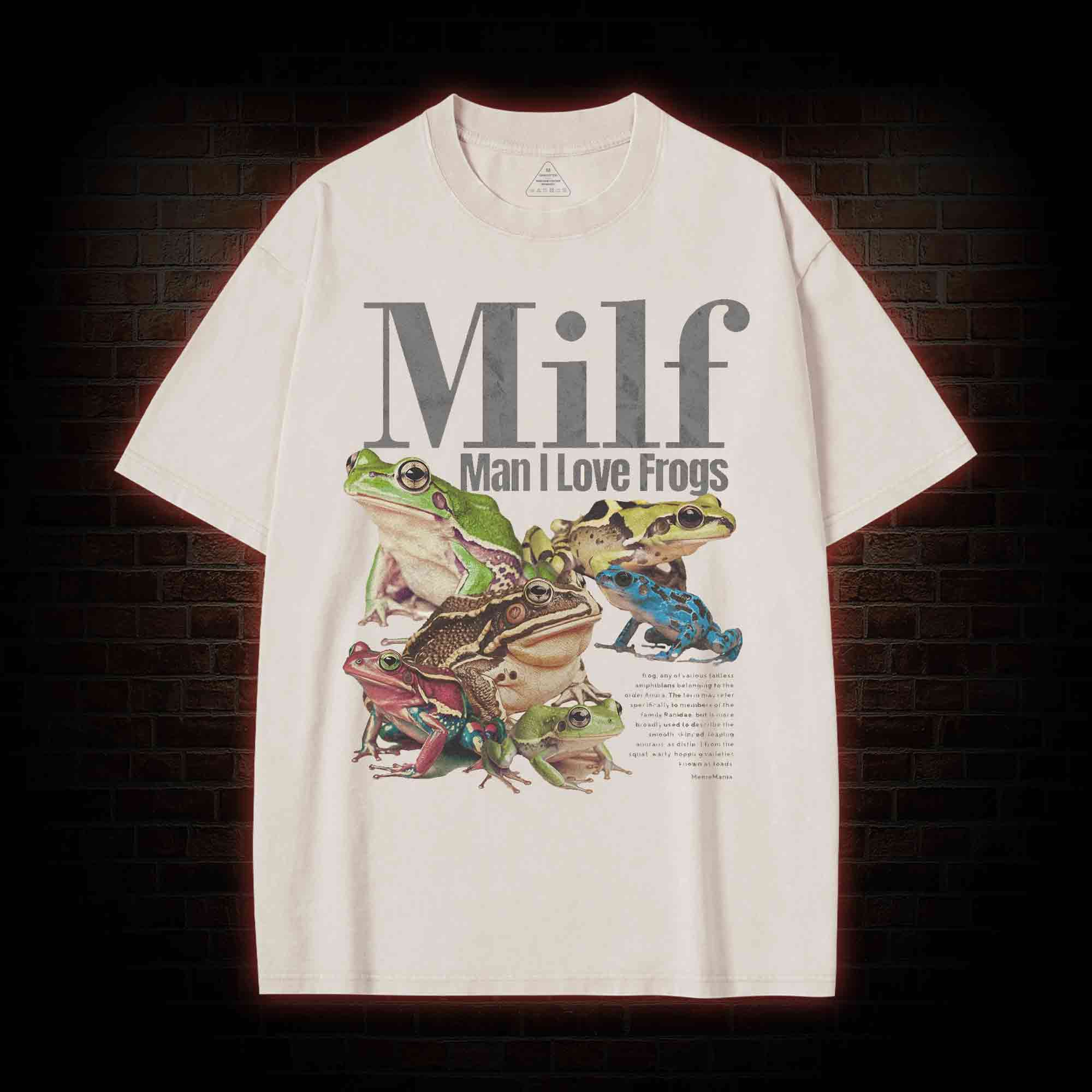 Man I Love Frogs Washed T-shirt