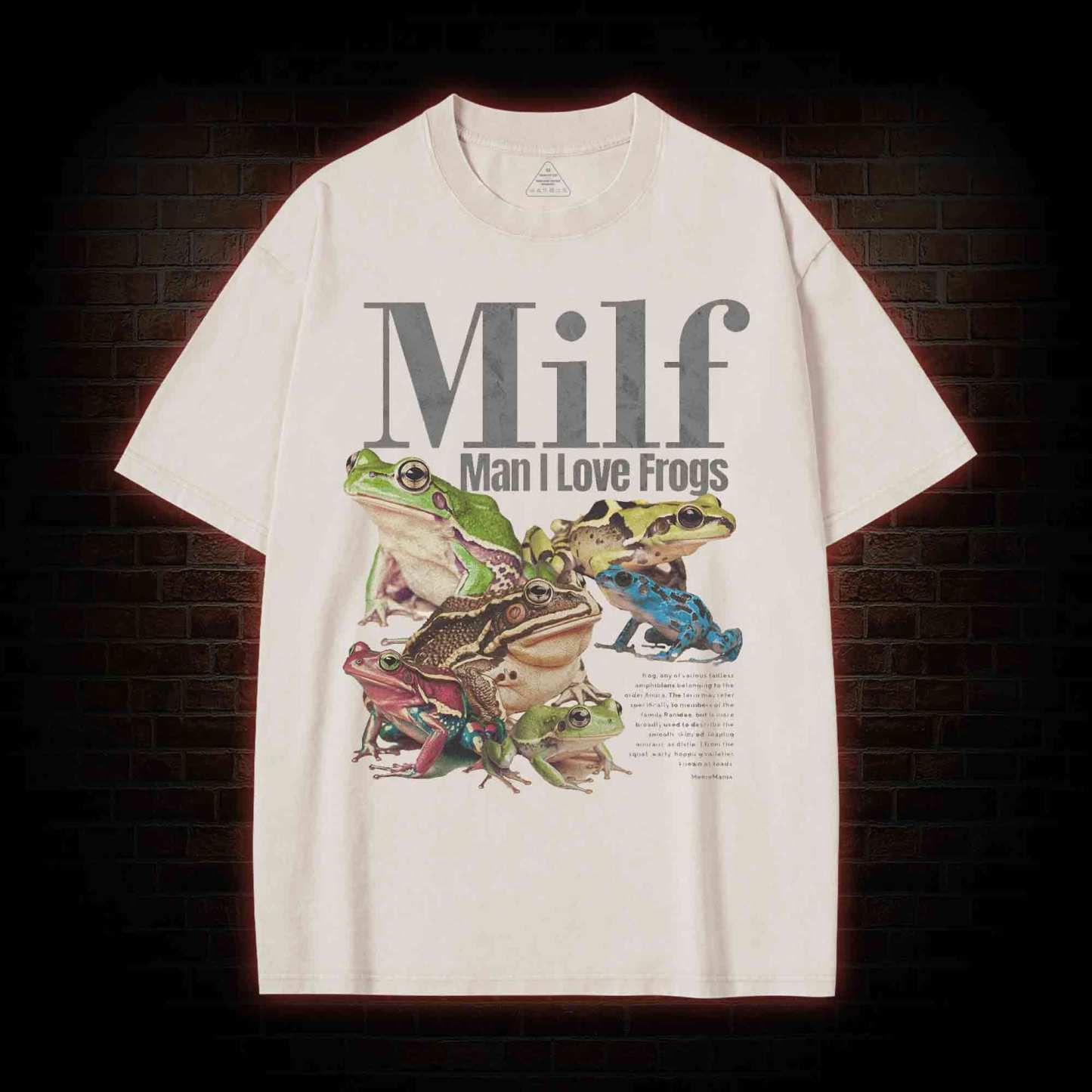 Man I Love Frogs Washed T-shirt