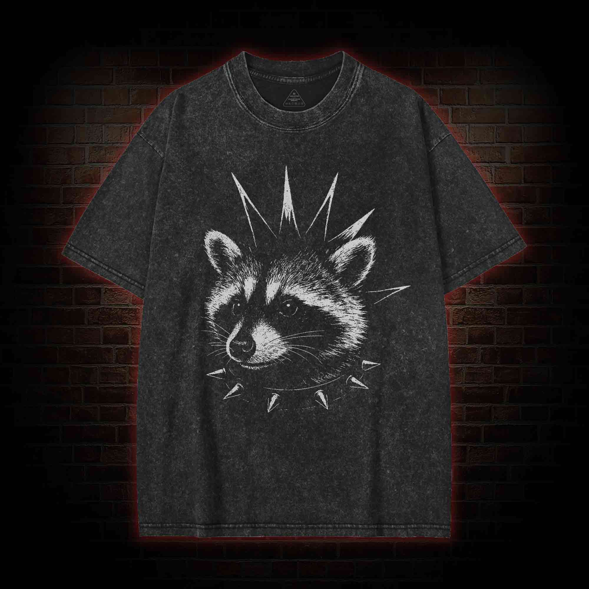 Punk Raccoon Washed T-shirt