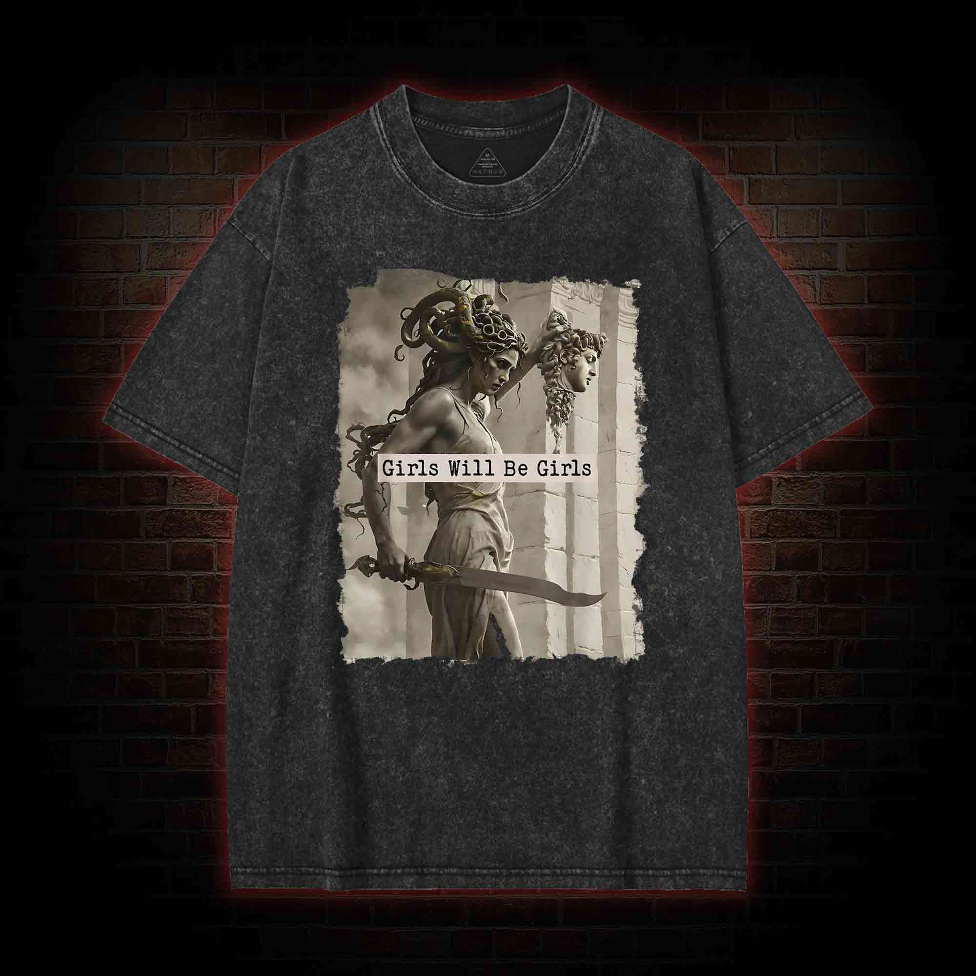 Girls will be Girls Washed T-shirt