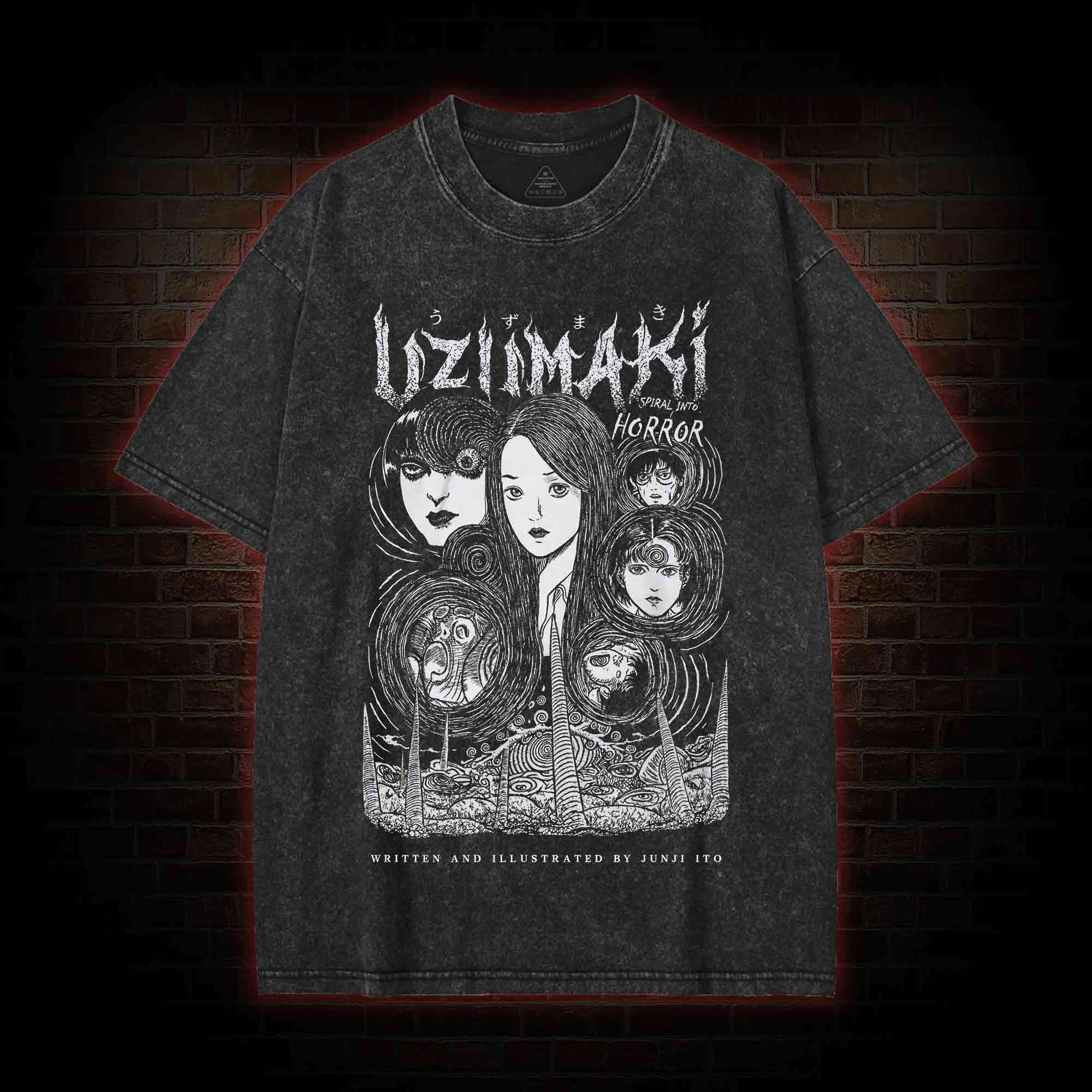 Creepy Girl Washed T-shirt