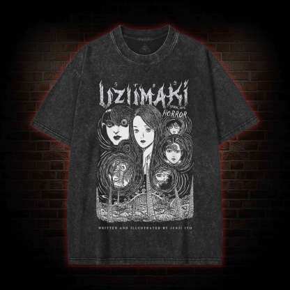 Creepy Girl Washed T-shirt