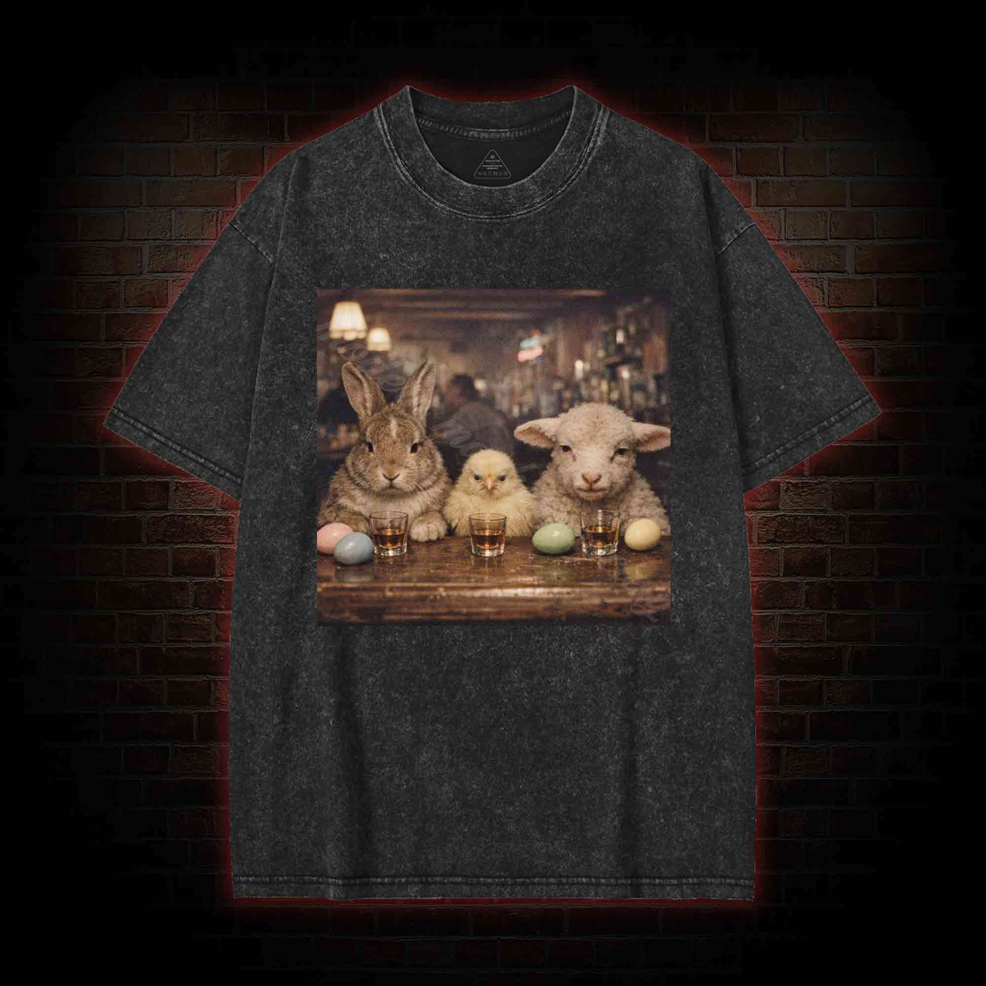 Animal Meme Washed T-shirt