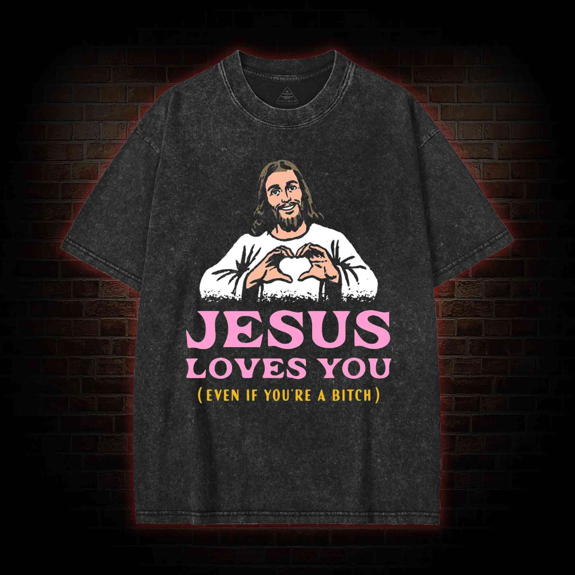 Jesus Loves You Washed T-shirt
