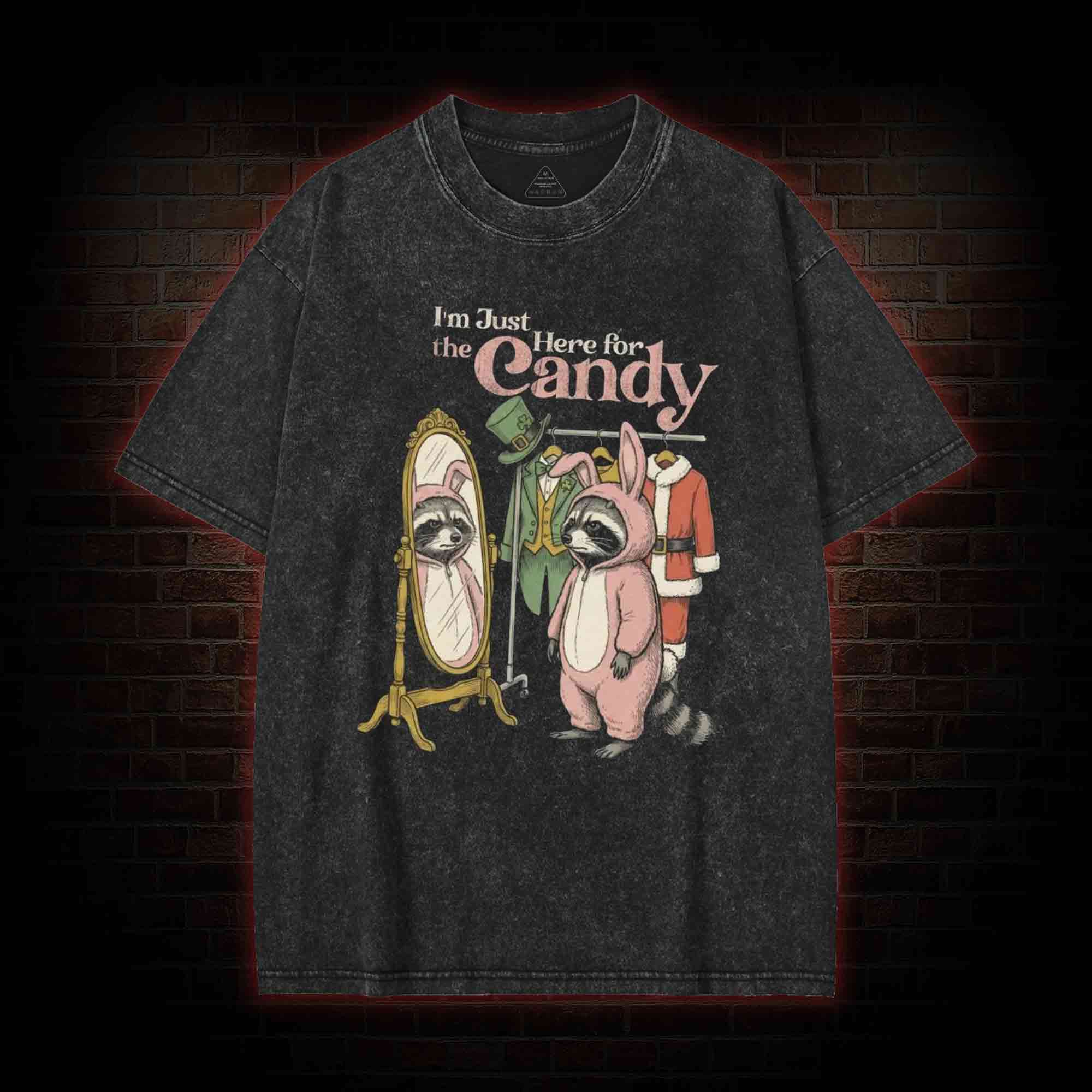 I'm Only Doing This for the Candy Washed T-shirt